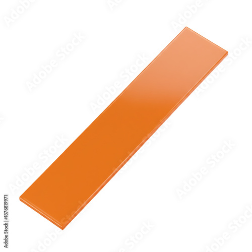 Free Download Realistic Shiny Orange Rectangle with Transparent Background Angular View Simple Geometric Form Single Solid Glossy Shape Modern Design Element Isolated Object - GFXLoad