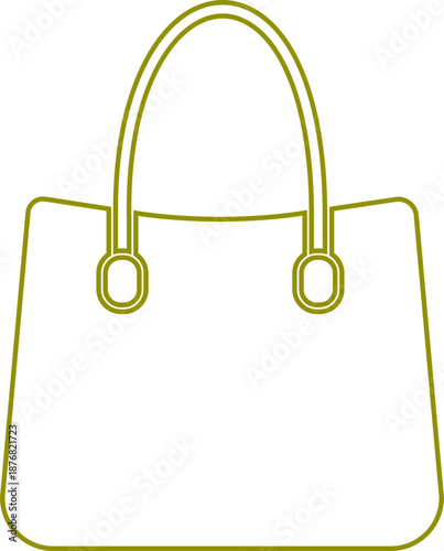 Women handbag icon with purse bag tote clutch shoulder styles in flat and line design, fashion accessory outline illustration for shopping retail UI branding