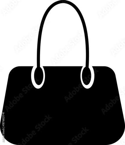 Women handbag icon with purse bag tote clutch shoulder styles in flat and line design, fashion accessory outline illustration for shopping retail UI branding