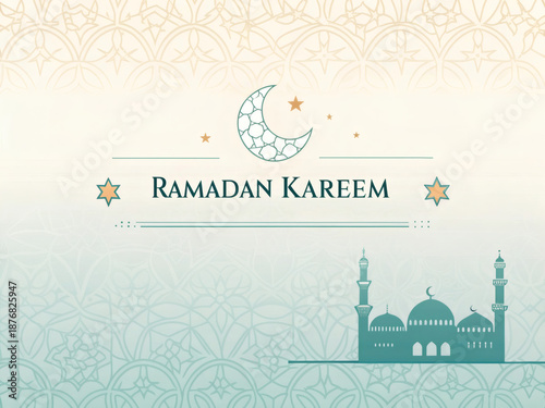 Ramadan Mubarak greeting card