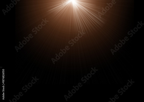 Golden light shining through dark textured background