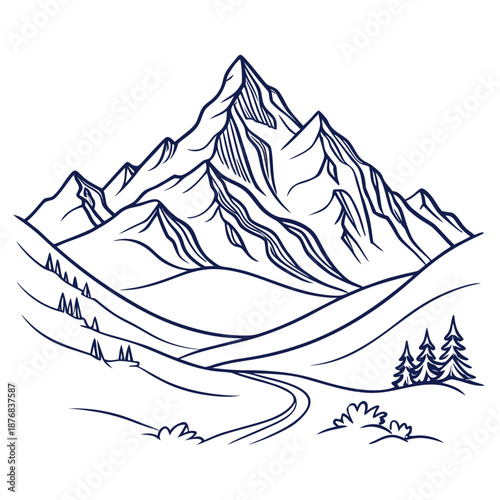 Majestic mountain range