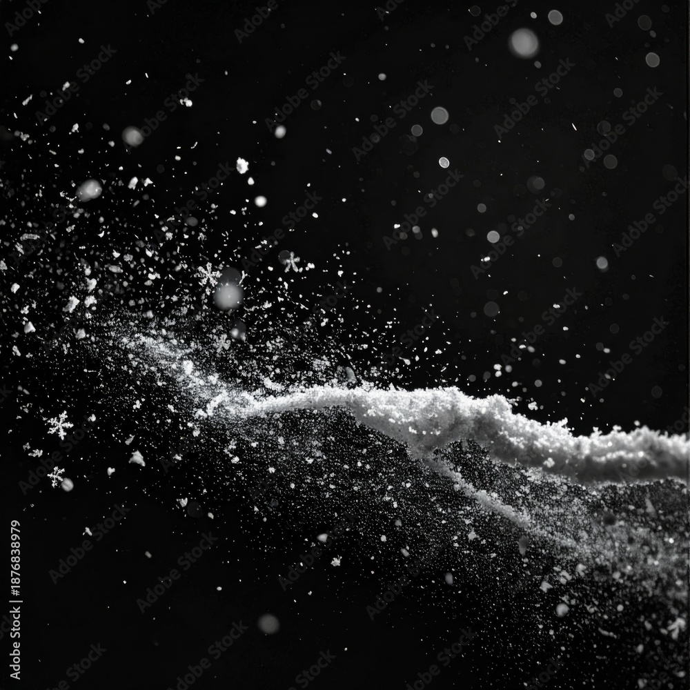 custom made wallpaper toronto digitalAbstract Black and White Snowfall with Dynamic Movement on Dark Backdrop
