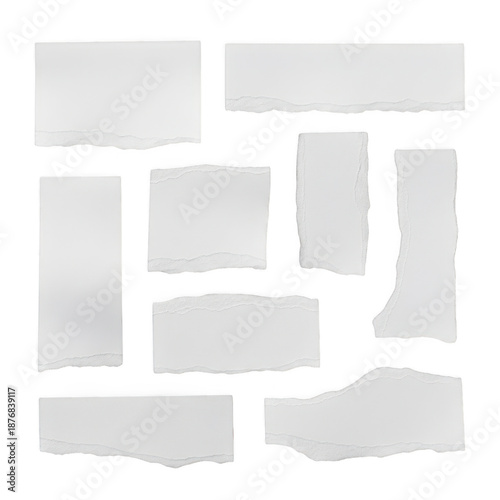 Wallpaper Mural Torn paper pieces isolated on transparent background Torontodigital.ca