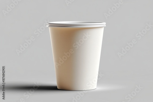 White paper cup isolated on transparent background
