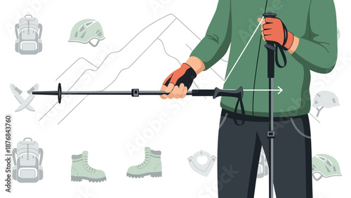 Adjusting Trekking Poles For Mountain Hiking With Essential Gear Guide