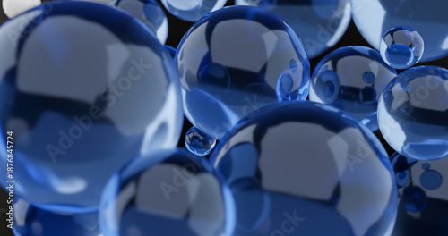 blue ball glass background