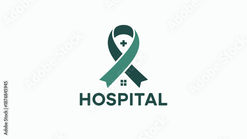 Hospital awareness ribbon Vector
