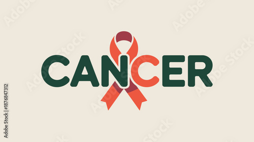 Cancer awareness ribbon Vector