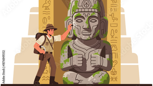 Archeologist Discovers Ancient Statue In A Central American Archaeological Site