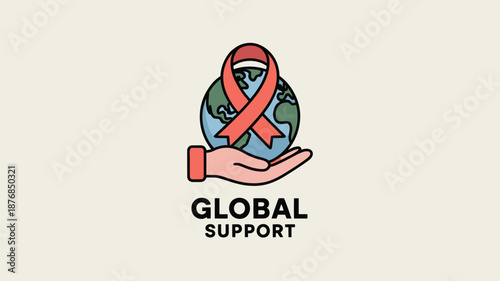 Global support for health awareness Vector