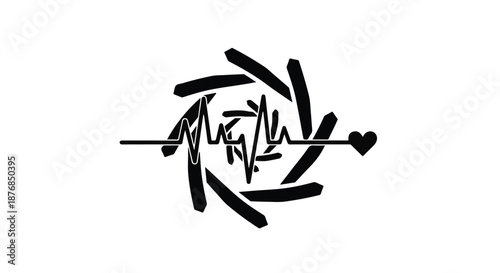 vector illustration of a heart attack