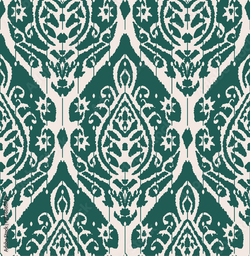 abstract new color of ethnic floral seamless pattern for wallpaper or fabric print 