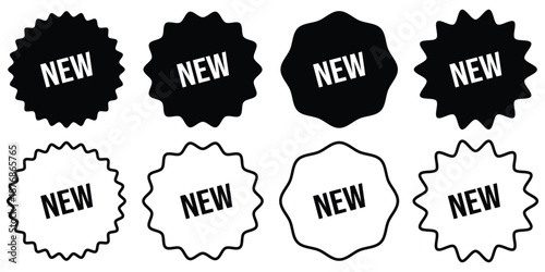 New Collection and Labels for Promotions. new arrival icon isolated. Set of new arrival tag icon set. special offer tag . new product, novelty, newest item.