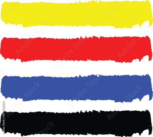 Wallpaper Mural Colorful Brush Stroke Set Torontodigital.ca