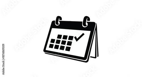 desktop calendar isolated on white