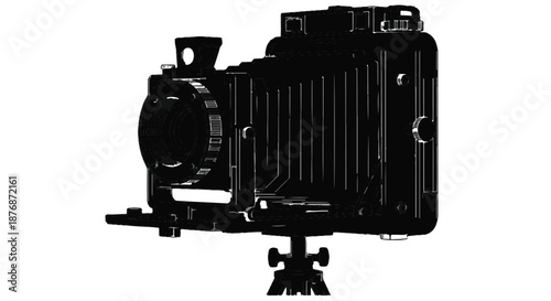 old photo camera isolated