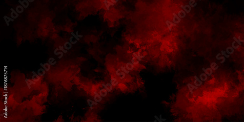 Dark red powder explosion cloud on black background. Abstract red and black grunge texture smoke. smoke fog misty texture overlay on dark black. paranormal red mystic smoke, clouds for movie.