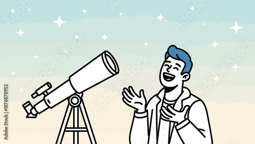 Excited Astronomer Discovers New Cosmic Phenomenon Through Telescope View