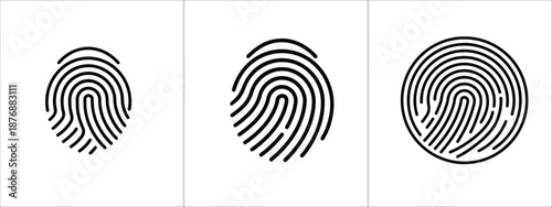 Fingerprint Scan Identity Authentication Icons