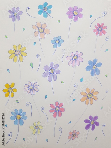 seamless pattern with flowers