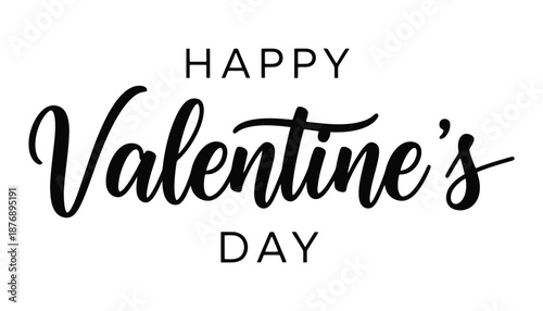 Happy valentine's day greeting card with elegant typography