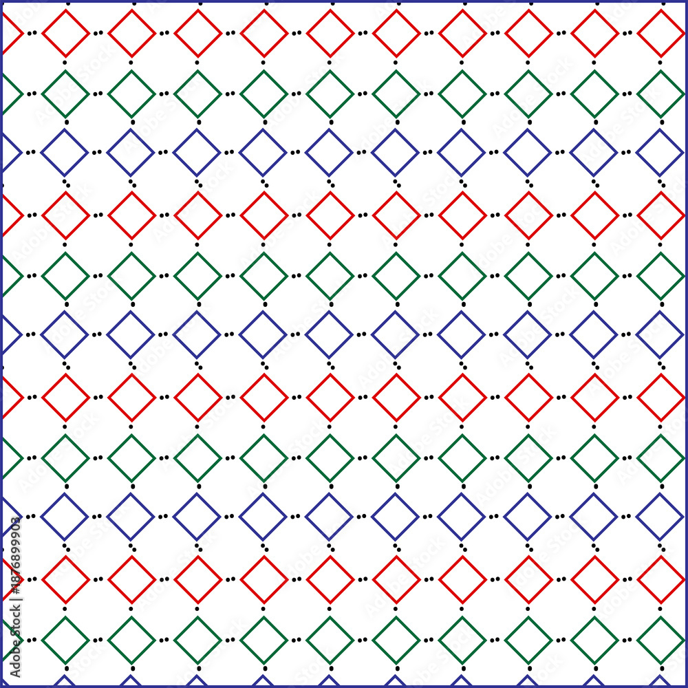 Fototapeta premium Colorful diamond Lattice pattern