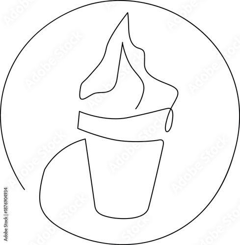 Ice cream in a cup Vector