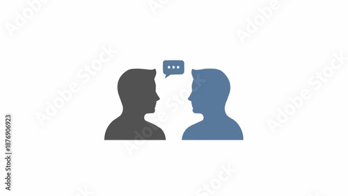 Two People Talking in Conversation.