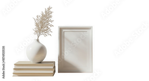 Simple vase decor isolated on transparent background isolated on white background