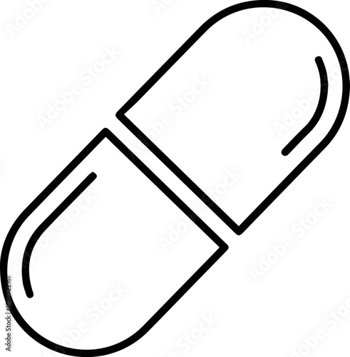 A single pharmaceutical capsule pill, containing medication or dietary supplements for health.