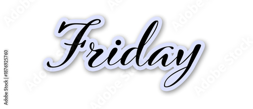Friday Script Lettering Illustration