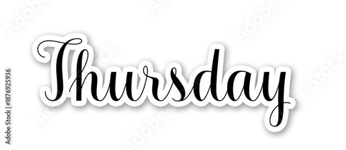 Thursday Script Lettering Illustration