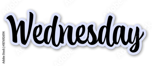 Wednesday Handwritten Word in Script Font