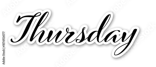Thursday Script Lettering Illustration