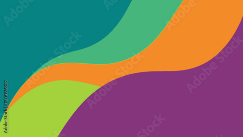 Vibrant Colored Waves Abstract Design Element.