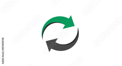 Two Arrows Circling Each Other Showing Ideas of Recycling And Reinvention Concept Design