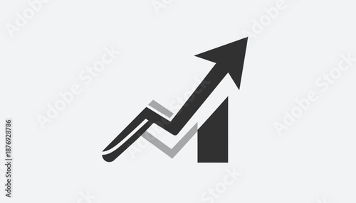 Uptrend Arrow Symbol Depicting Growth and Market Performance Concept