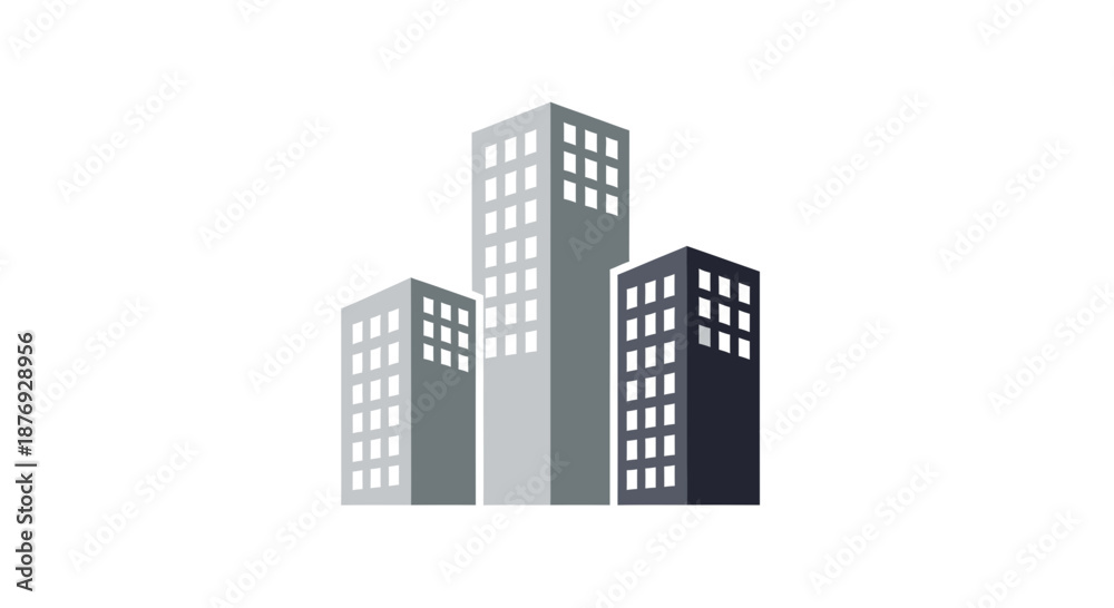 Fototapeta premium Urban Development Concept: A Collection of Modern Buildings, Contemporary Style