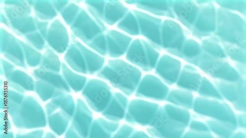 Turquoise Water Surface Ripples Abstract Video Background with Light Reflections