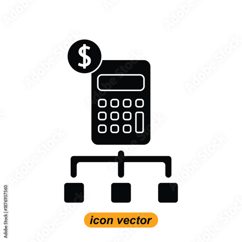 budget icons. Flat illustrations of budget vector icons for the web. Vector illustrations of company icons.
