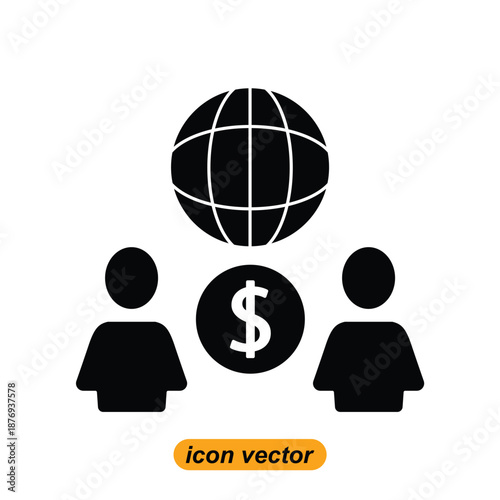 globalization icons. Flat illustrations of globalization vector icons for the web. Vector illustrations of company icons.