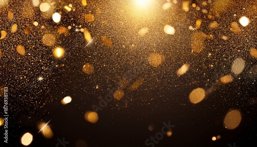 Fondo Con Particulas De Brillo Dorado Que Caen Confeti Dorado Cayendo Con Luz Magica Hermoso Fondo Claro