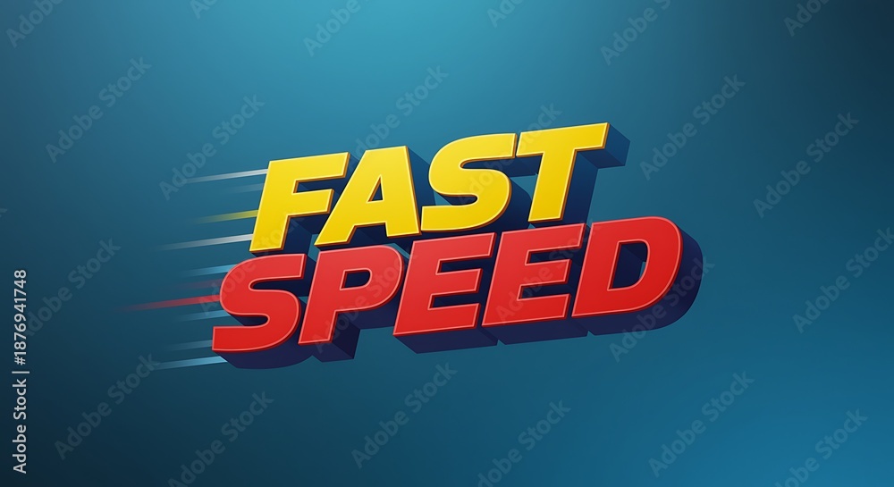 Fototapeta premium Fast Speed Text Design Element