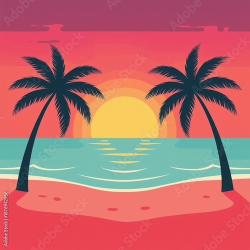 palm trees on the beach