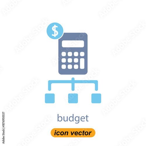 budget icons. Flat illustrations of budget vector icons for the web. Vector illustrations of company icons.