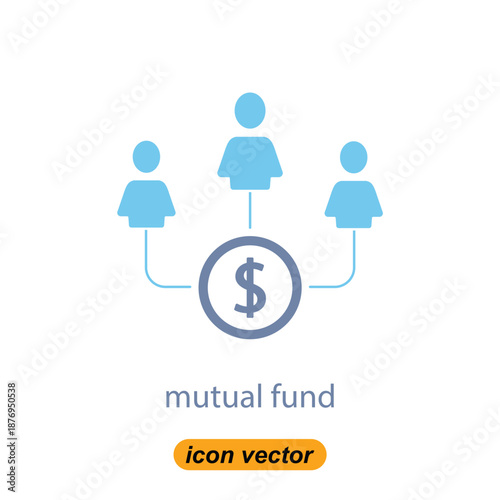 mutual fund icons. Flat illustrations of mutual fund vector icons for the web. Vector illustrations of company icons.