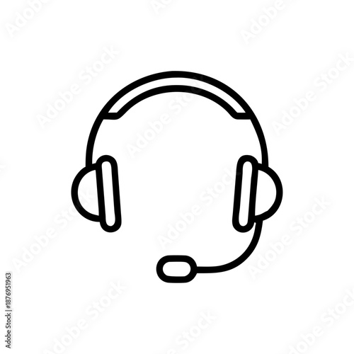 Headphones icon vector illustration on white background