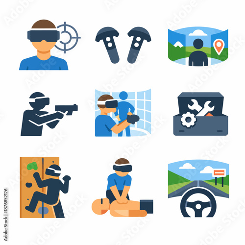Virtual reality experiences and simulations in various activities and training