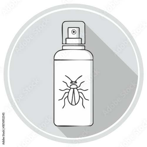 Pest Control Spray Bottle Vector Illustration, Roach Insecticide, Home Cleaning